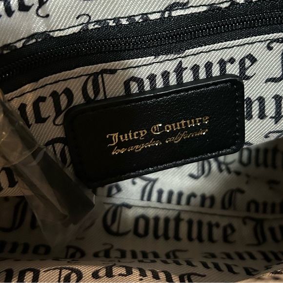 💜SOLD💜NWT Juicy Couture Colorful Love Mini Tote with Crossbody Strap Liquorice - Picture 13 of 14